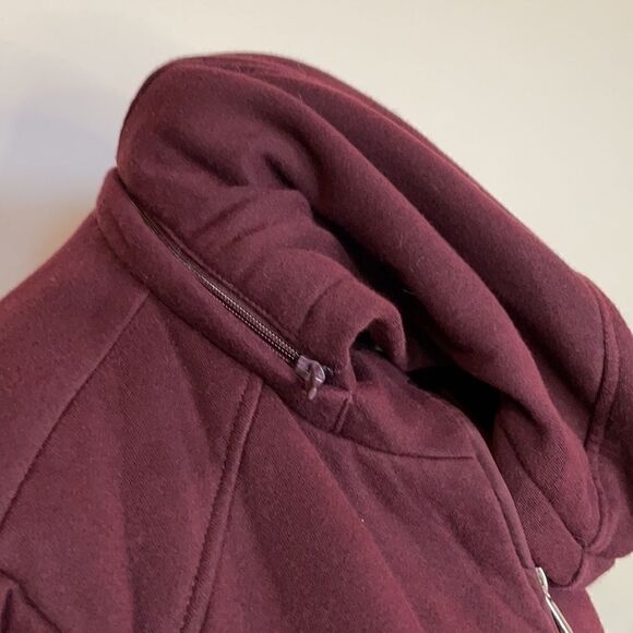 Details INTL Burgundy Full Zip Hooded Jacket w/Detachable Hood (Size: 1X) - Picture 9 of 14